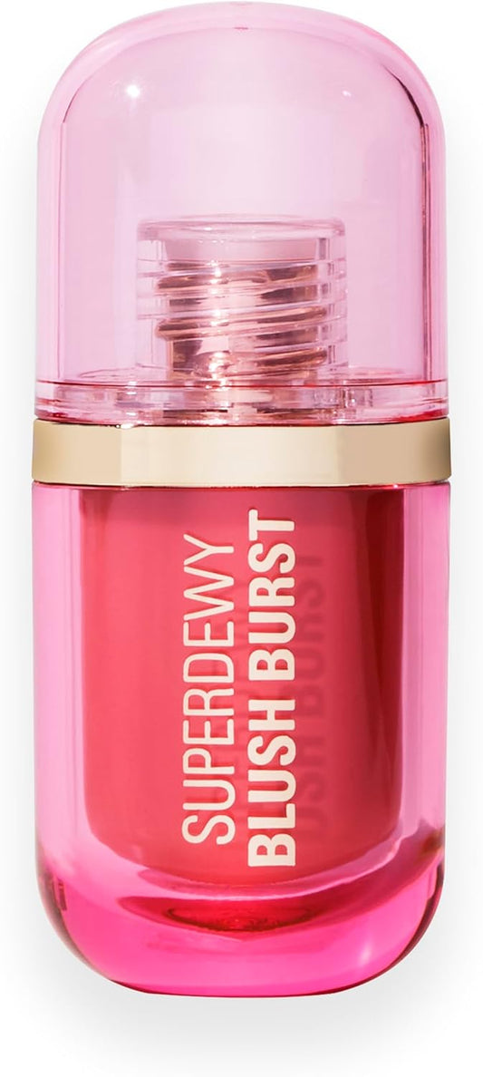 Revolution Superdewy Liquid Blush Burst, Buildable Colour For Cheek, Serum Formula With Peptides & Hyaluronic Acid, Vegan & Cruelty-Free, Peach Spritz, 4.2Ml