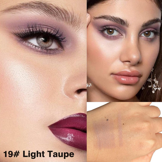 Light Taupe Nude Eyeshadow Stick Matte Eyeshadow Pencil Makeup, High Pigment Crease-Proof Eye Shadow Brightener Stick, Hypoallergenic Waterproof Long Lasting Eye Highlighter Stick (19#)