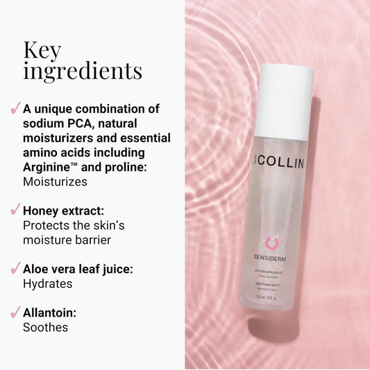 G.M. Collin Sensiderm Soothing Mist | Facial Toner And Hydrating Spray For Sensitive Skin | Soothes And Hydrates