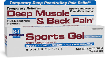 Nature'S Way Boericke & Tafel Sports Gel, Relief For Deep Muscle, Joint, Tendon, & Back Pain And Inflammation, Homeopathic, 2.5 Oz