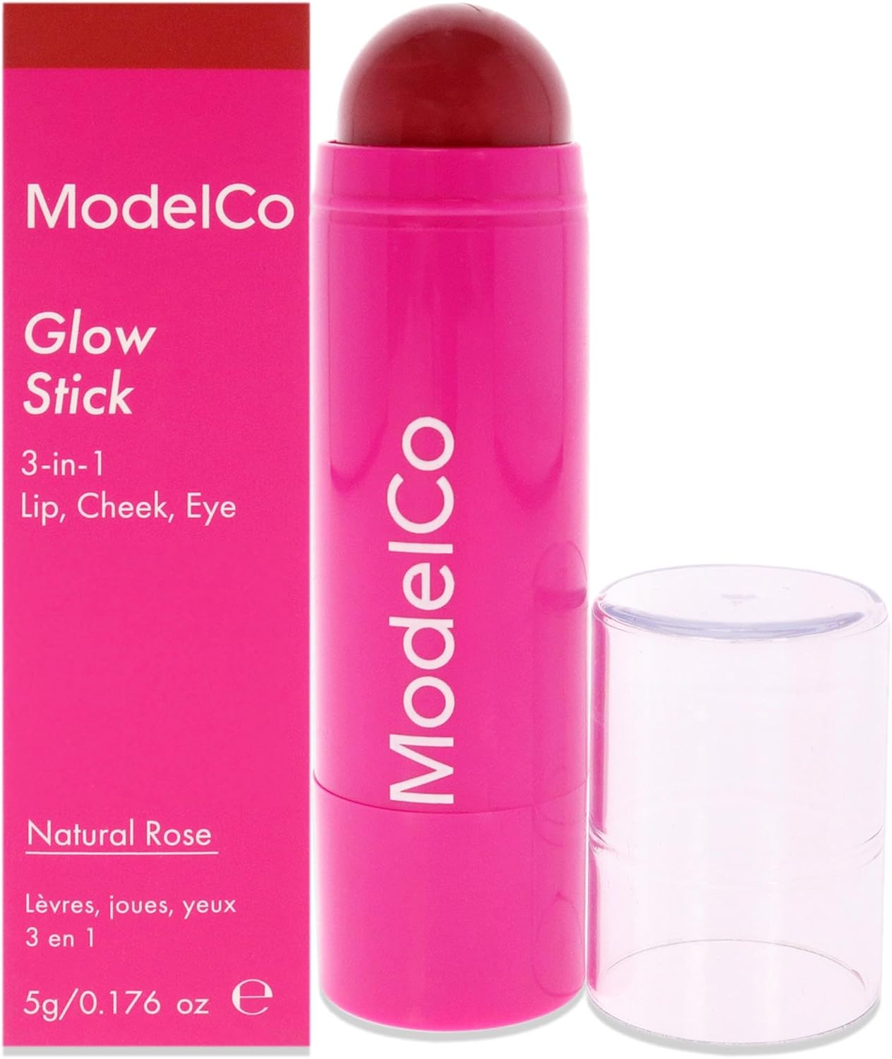 Modelco Glow Stick 3-In-1 - Berry Pink For Women 0.176 Oz Makeup