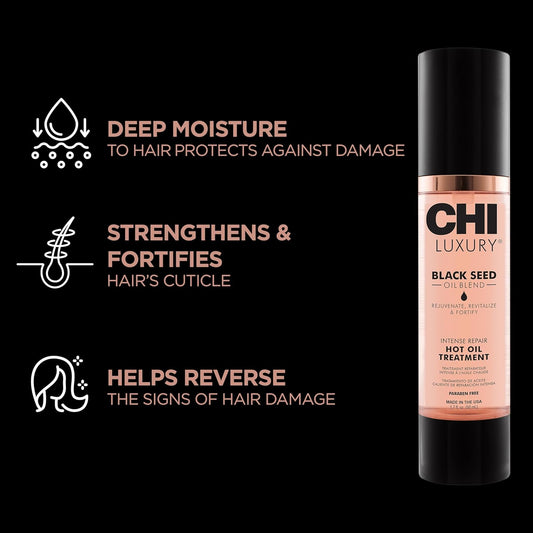 Chi Luxury Black Seed Oil Revitalizing Masque, Deep Conditioning Treatment Creates Soft, Healthy Hair, Sulfate, Paraben & Gluten-Free, 5 Fl Oz