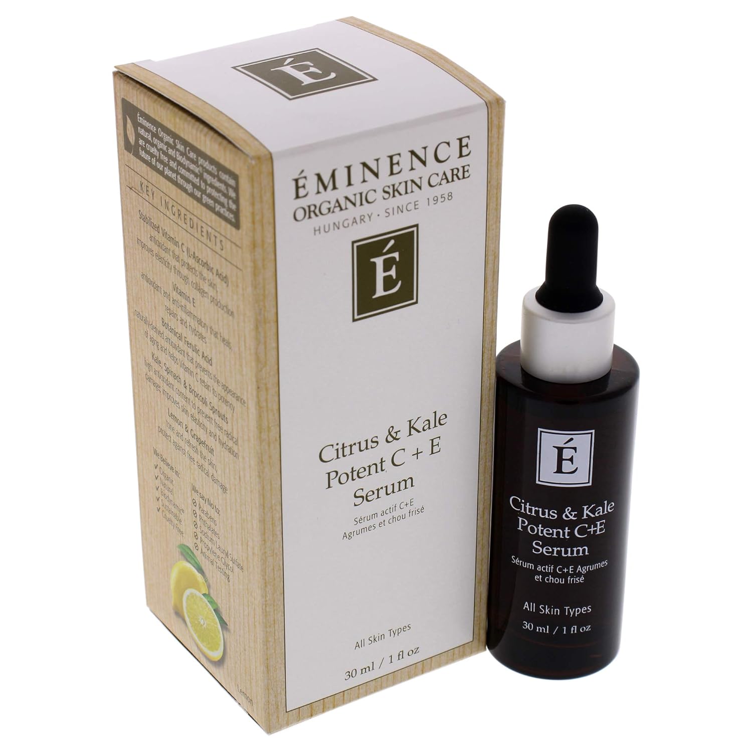 Eminence Citrus & Kale Potent C Plus E Serum, Whit, 1.01 Fl Oz : Beauty & Personal Care