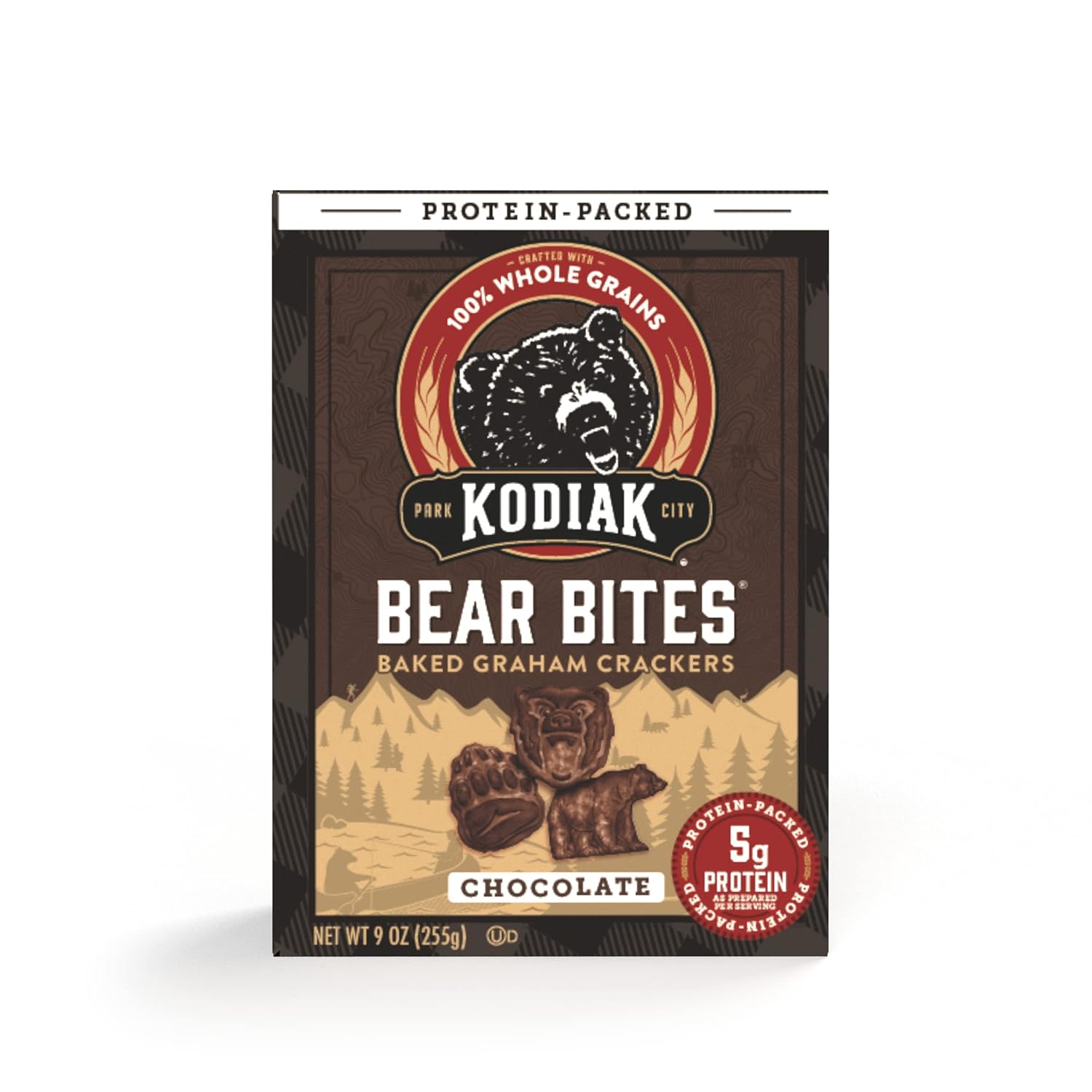 Kodiak Graham Cracker Snacks, Chocolate, High Protein, 100% Whole Grains, (Pack of 1)