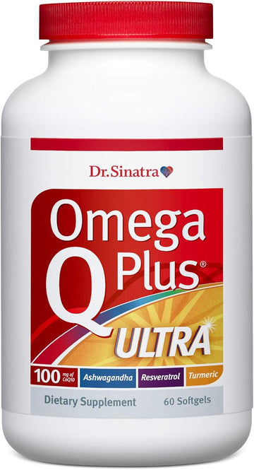 Dr. Sinatra Omega Q Plus Ultra | Advanced, Comprehensive Support For Heart Health & Healthy Aging With Ashwagandha For Stress Relief