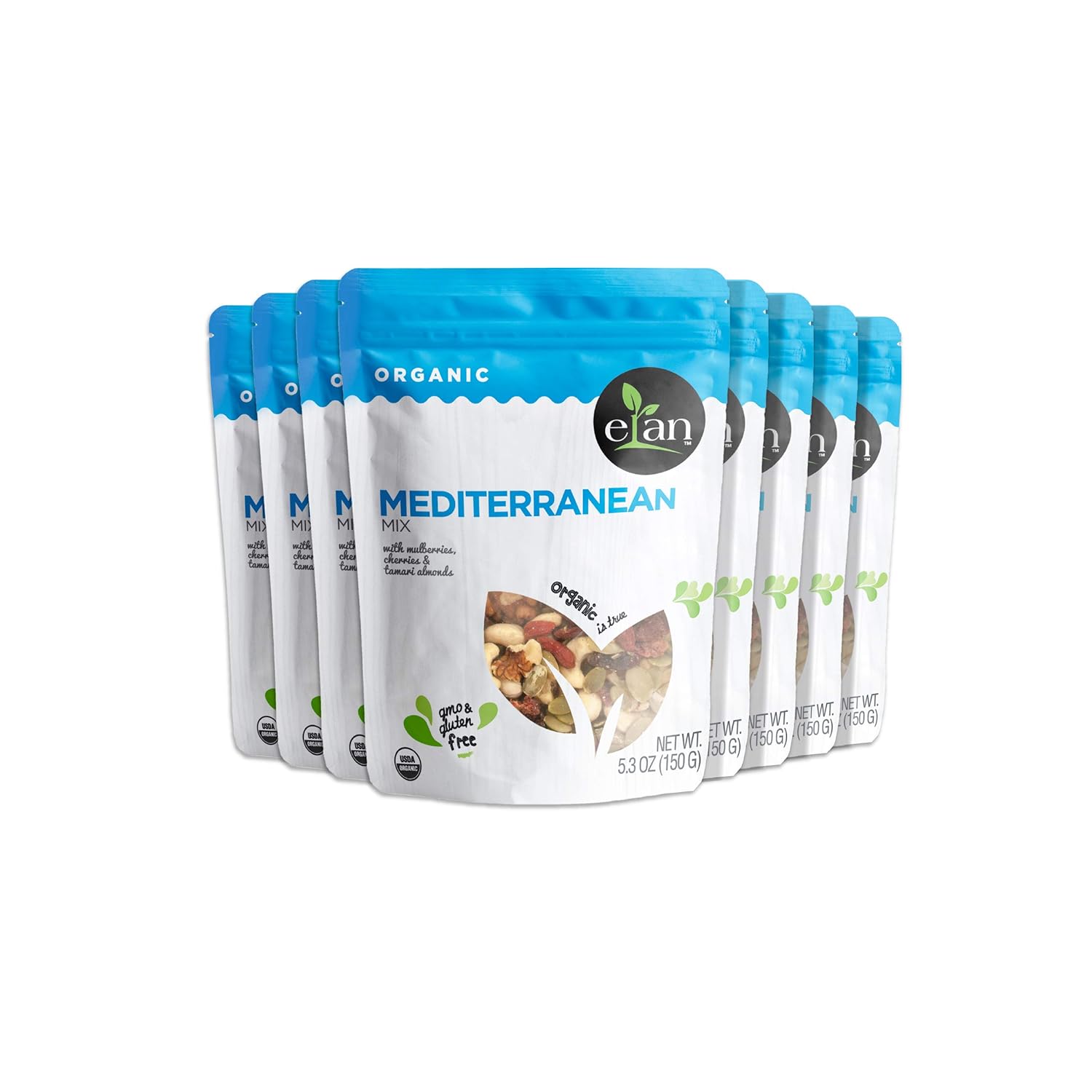 Elan Organic Mediterranean Mix, Non-Gmo, Vegan, Gluten-Free , 8 Pack Of 5.3 Oz