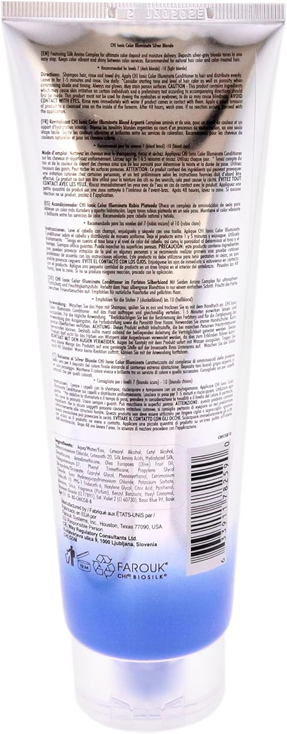 CHI Ionic Color Illuminate - Silver Blonde, Color Enhancing Conditioner, 251 ml : Amazon.co.uk: Beauty
