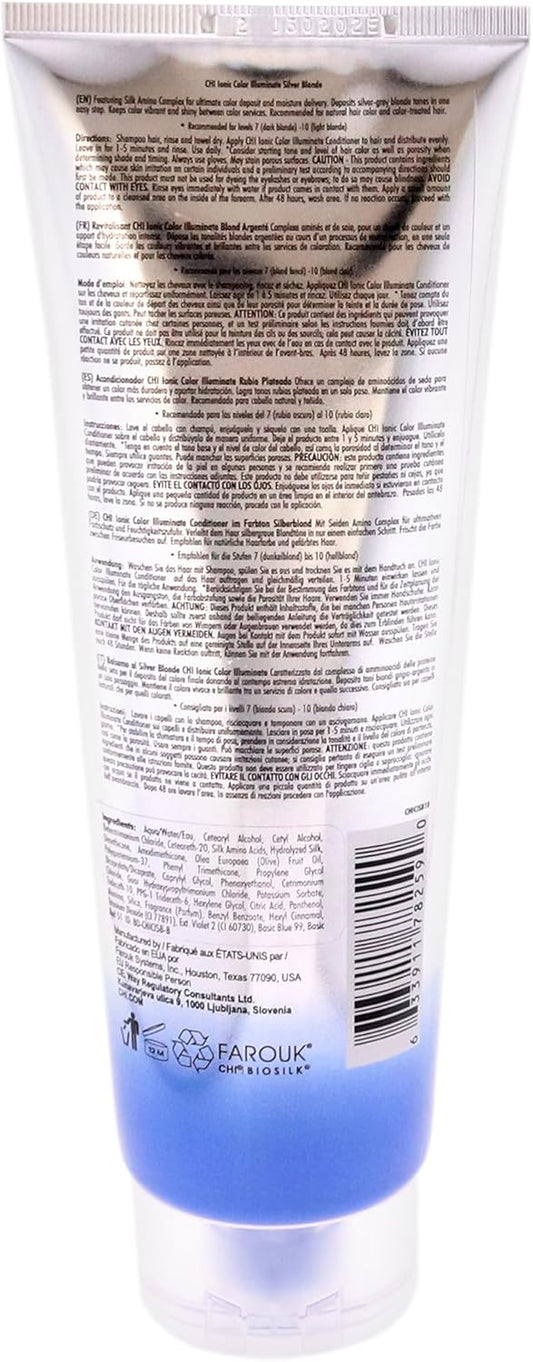 Chi Ionic Color Illuminate Conditioner - Red Auburn, Color Enhancing Conditioner, 251 Ml