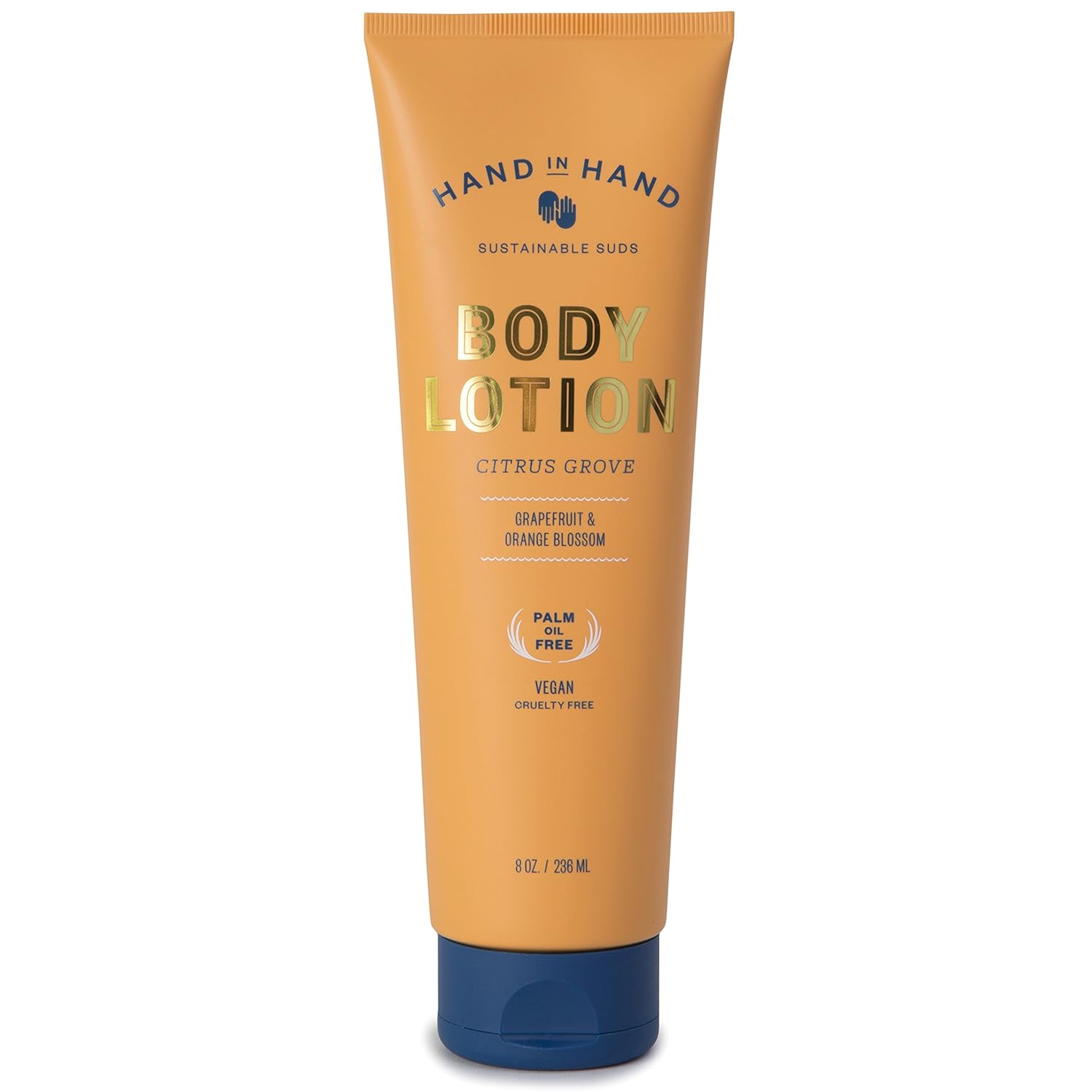 Hand In Hand Moisturizing Body Lotion, Dry Skin Lotion With Shea Butter, 8 Fl Oz, Grapefruit & Orange Blossom, Citrus Grove Scent, Single