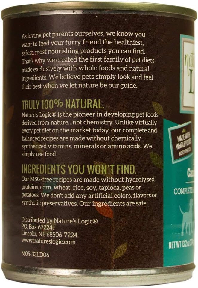 Natures Logic NL00102 Grain-Free Lamb Feast Wet Dog Food, One Size: Pet Supplies: Amazon.com