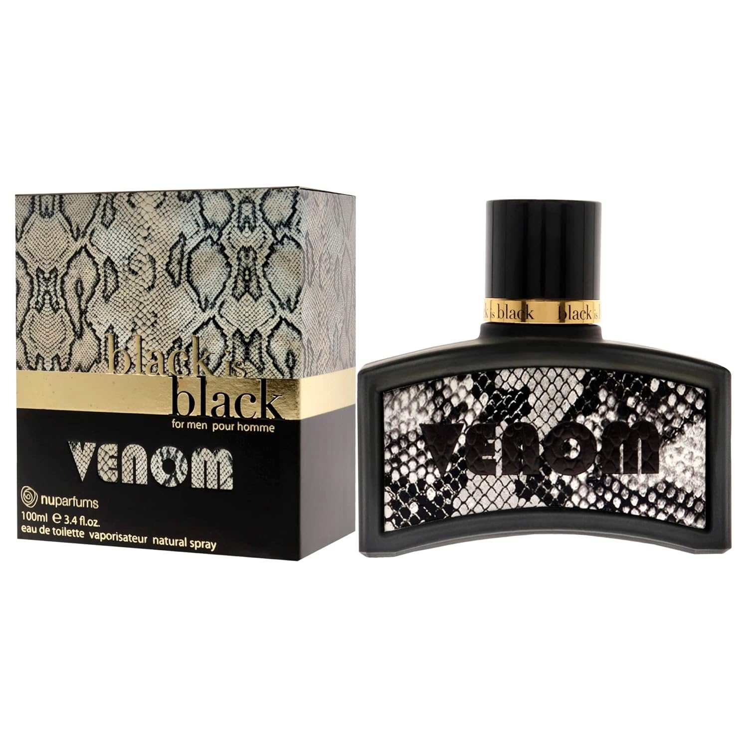Nuparfums Black Is Black Venom Edt Spray Men 3.4 Oz : Beauty & Personal Care