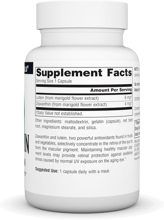 Source Naturals Zeaxanthin With Lutein, Antioxidant Eye Support* 10 Mg - 60 Capsules