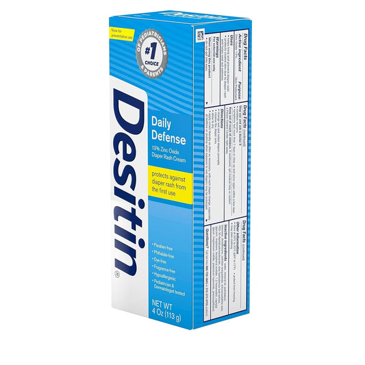 DESITIN Rapid Relief Zinc Oxide Diaper Rash Cream 4 oz ( Pack of 8)