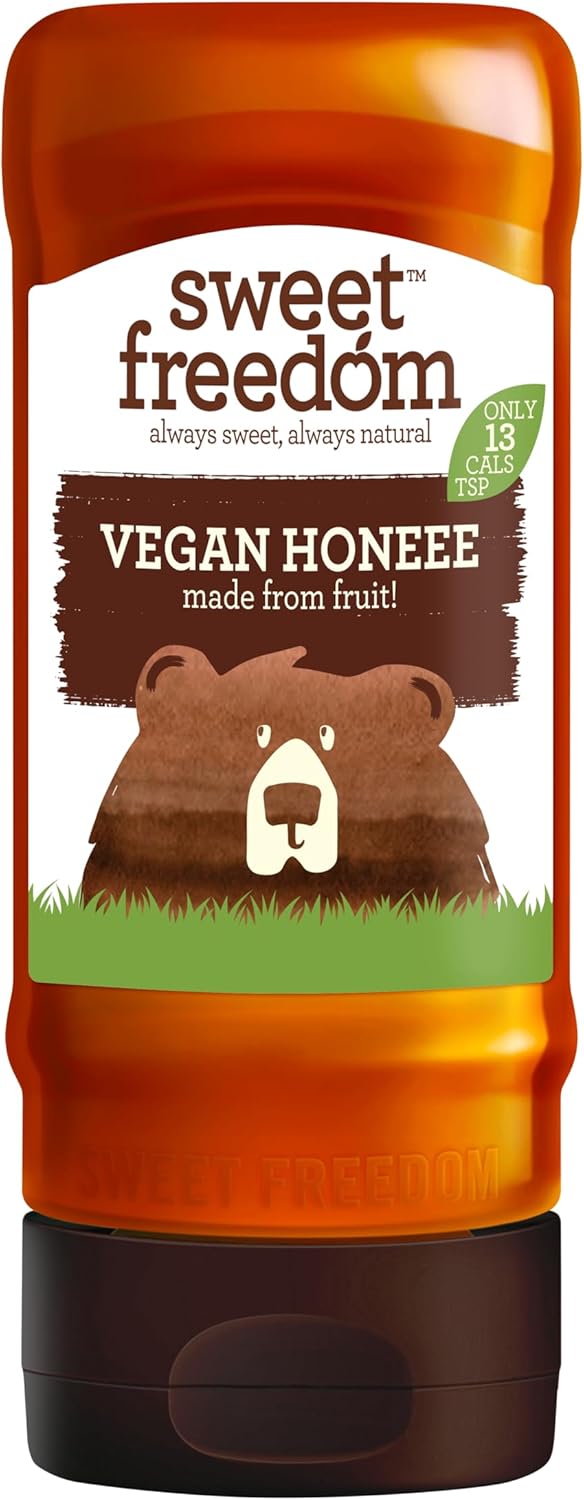Sweet Freedom Vegan Honeee Syrup - 350 G | Natural Great Taste With Sweetness Derived From Fruit | Ideal For Coffee, Baking & Dessert | No Preservatives Or Allergens | Vegan | Only 13 Cal Per Teaspoon
