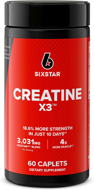 Six Star Creatine Pills Post Workout X3 Creatine Capsules | Creatine Monohydrate Blend | Muscle Recovery & Muscle Builder For Men & Women | Creatine Supplements, 20 Servings