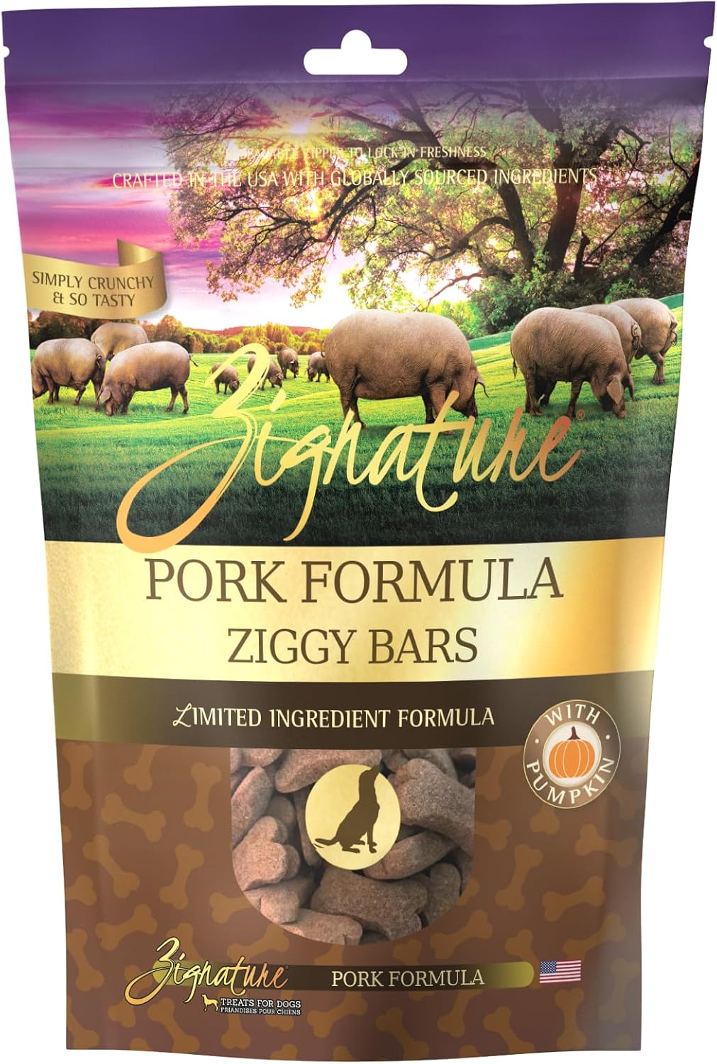 Zignature Pork Limited Ingredient Formula Biscuit Dog Treats 12Oz