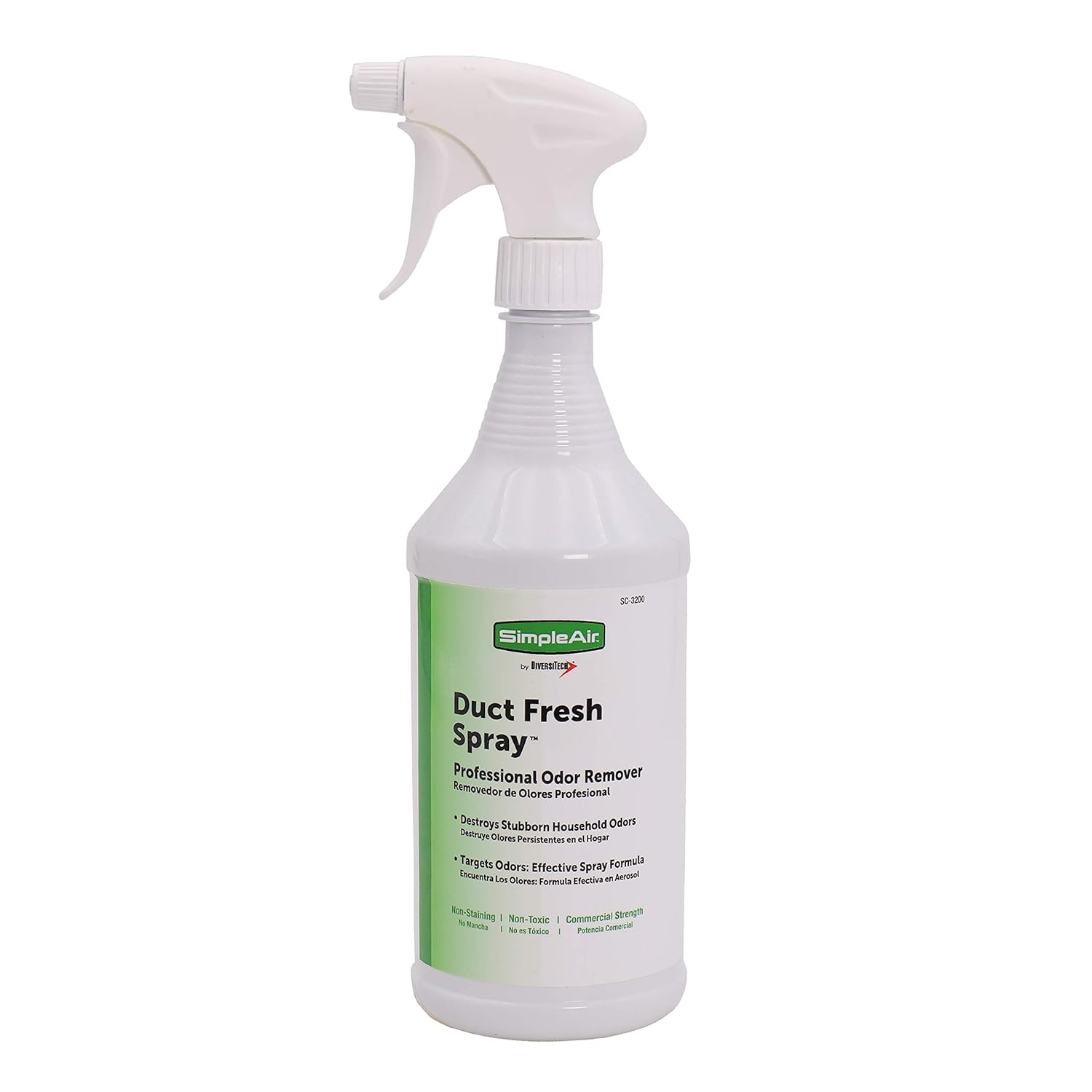 SC-3200 Duct Fresh Spray Air Freshener, Cleaner, Deodorizer Professional HVAC Home & Automotive Odor Remover, 32 Oz, Clear, 32 Fl Oz
