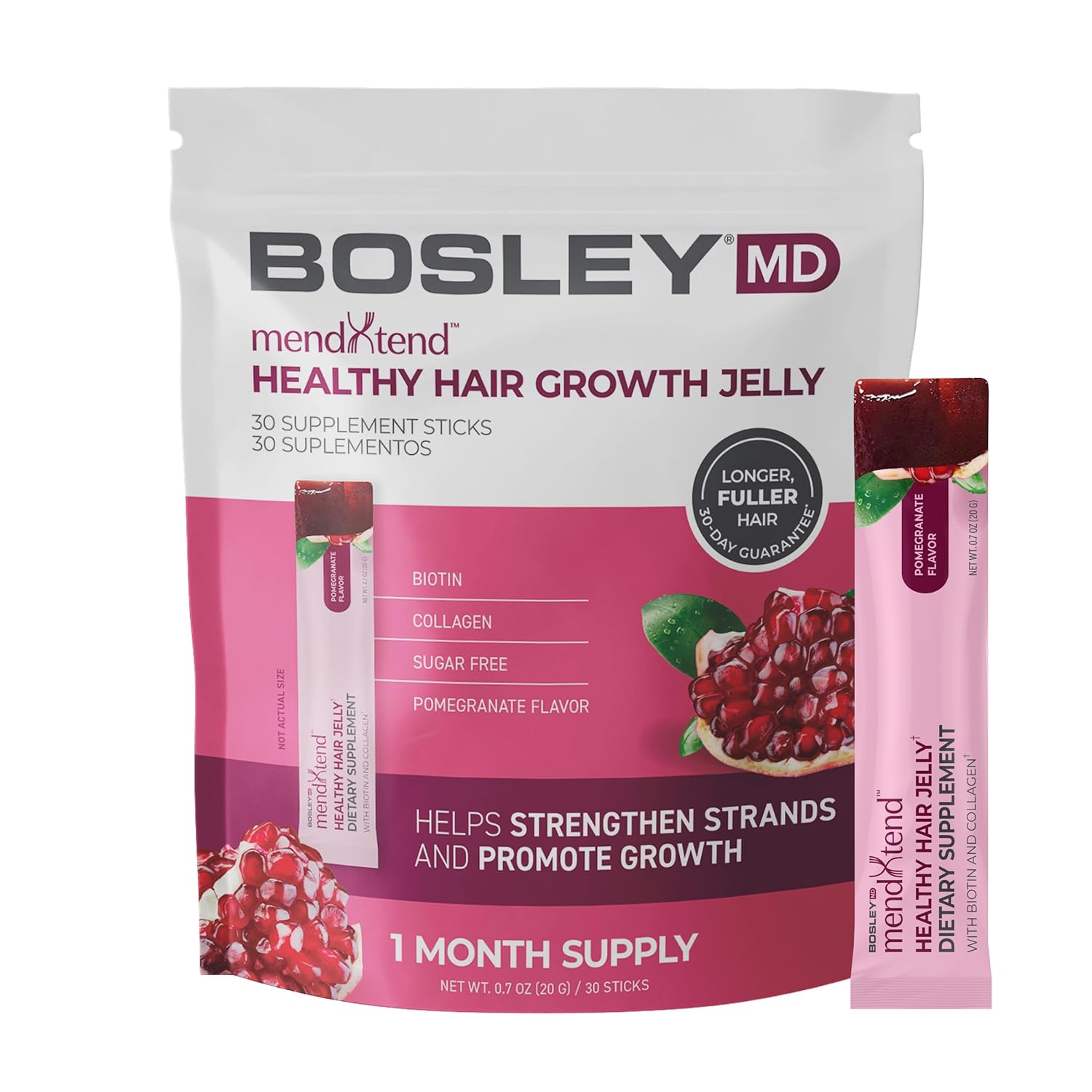 BosleyMD Healthy Hair Growth Supplements with DHT Blockers for Women a