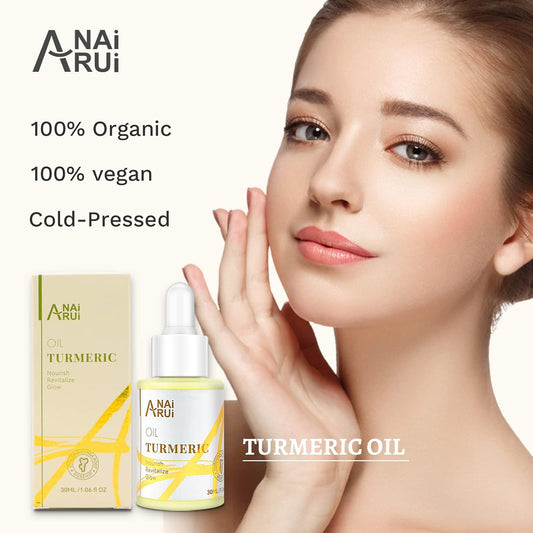 Anai Rui Turmeric Face Oil, Facial Oils & Serum With Turmeric, Turmeric Skincare Oil For Dry Skin, Wrinkles, Acne, Evens Tone, Moisturizing Face Oil 1.06Oz