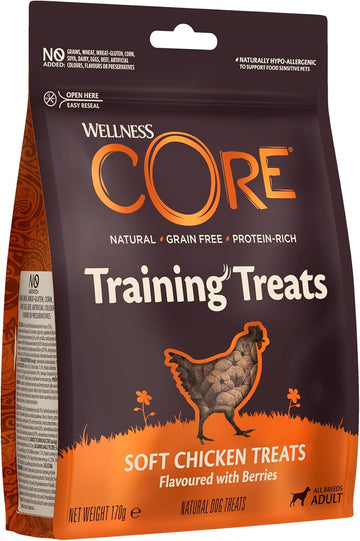 Wellness CORE Training Treats Chicken & Berries, Soft Grain Free Dog Treats, Perfect Dog Training Treats, 170g?10538