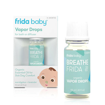 Frida Baby Breathefrida Vapor Bath Drops, Eucalyptus Essential Oil For Humidifier, Aromatherapy Oil Help Baby Breathe Easy