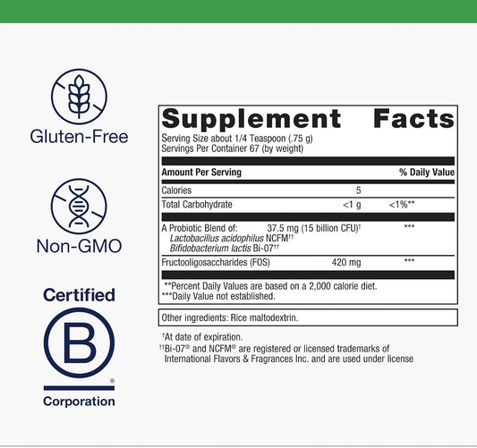 Metagenics Ultraflora Synergy Probiotic - Probiotics Powder - Ultra Flora Probiotic - For Immune Health & Digestive Support* - Non-Gmo - Gluten-Free - Vegetarian - 1.77 Oz