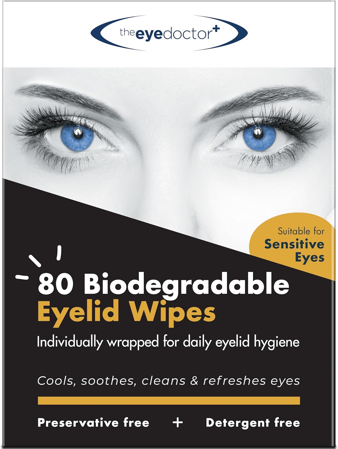 The Eye Doctor Eyelid Wipes X 200 - Suitable For Use With Blepharitis, Dry Eyes, Sensitive Eyes & Mgd - 200 X Biodegradable Eyelid Cleaning Wipes - Detergent And Preservative Free