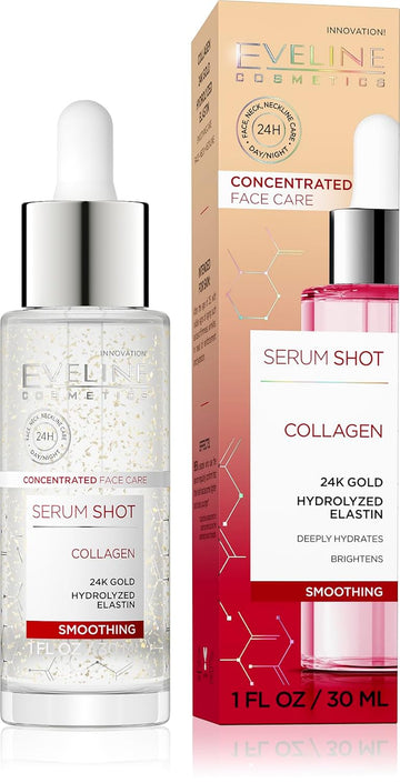 Eveline Cosmetics Face Therapy Eveline Cosmetics Rejuvenating Serum Shot With 24K Gold, Collagen, And Elastin