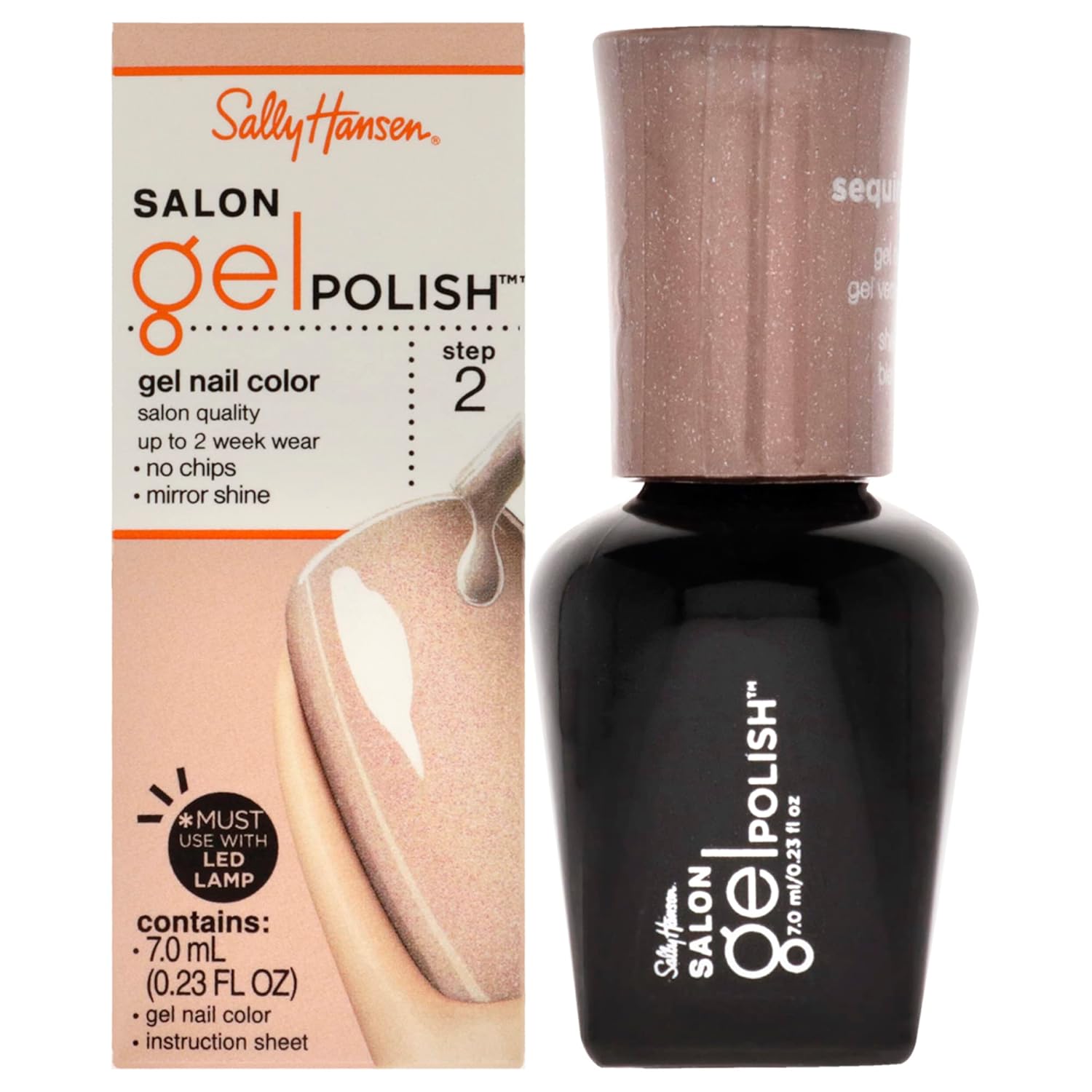 Sally Hansen Salon Gel Polish - 175 Sequin Stiletto Nail Polish Women 0.23 Oz