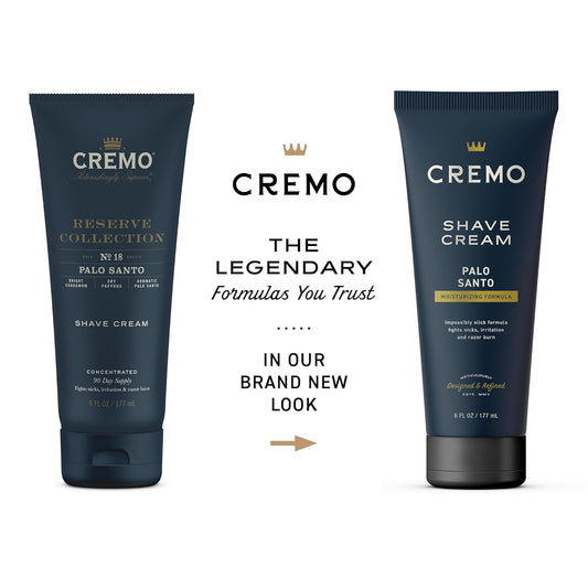 Cremo Barber Grade Palo Santo (Reserve Collection) Shave Cream, Astonishingly Superior Ultra-Slick Shaving Cream Fights Nicks, Cuts And Razor Burn, 6 Fl Oz (2 Pack)