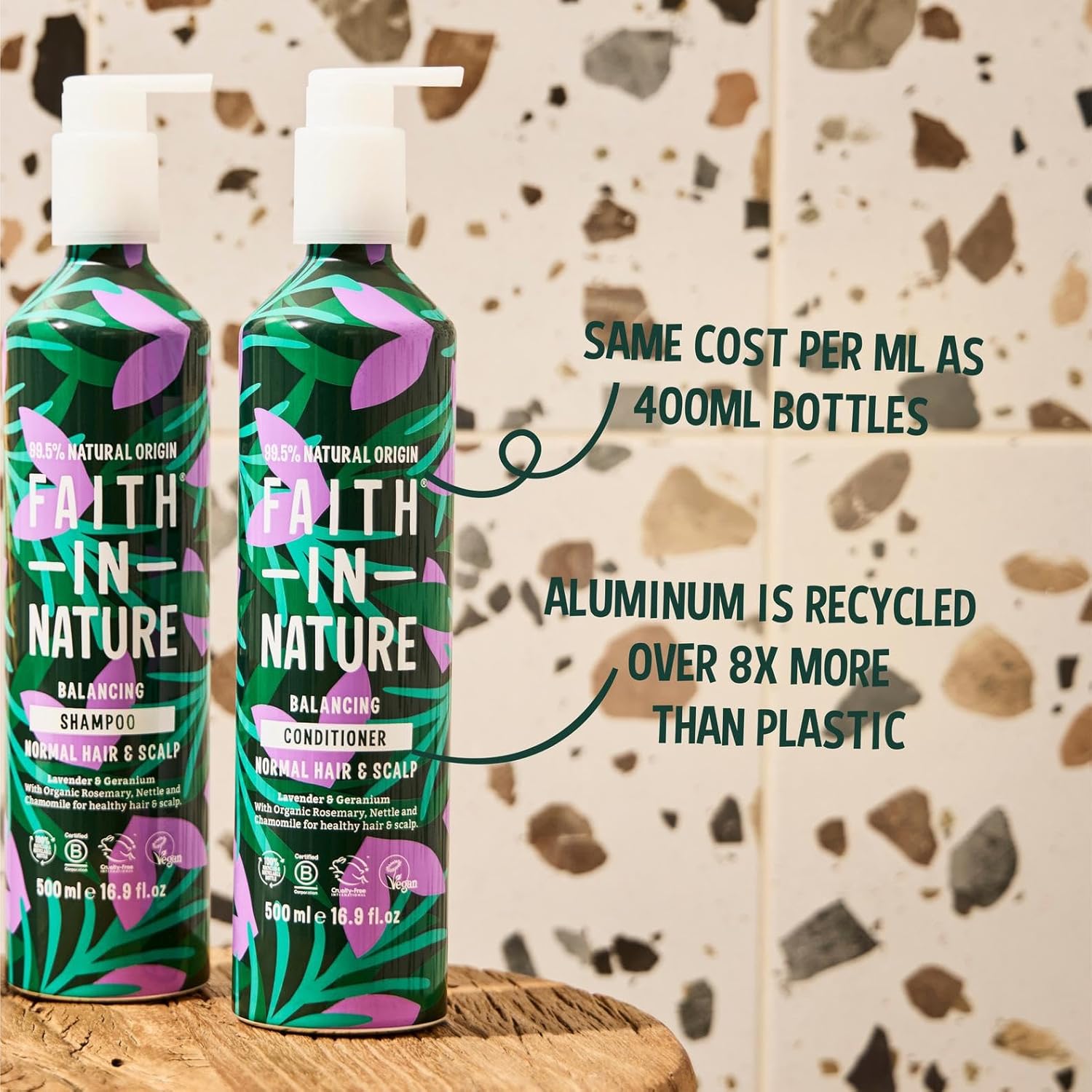 Faith In Nature 500ml Metal Bottle Lavender & Geranium Conditioner, Balancing for Normal Hair & Scalp, Vegan & Cruelty Free, No SLS, Silicones or Parabens : Amazon.co.uk: Beauty