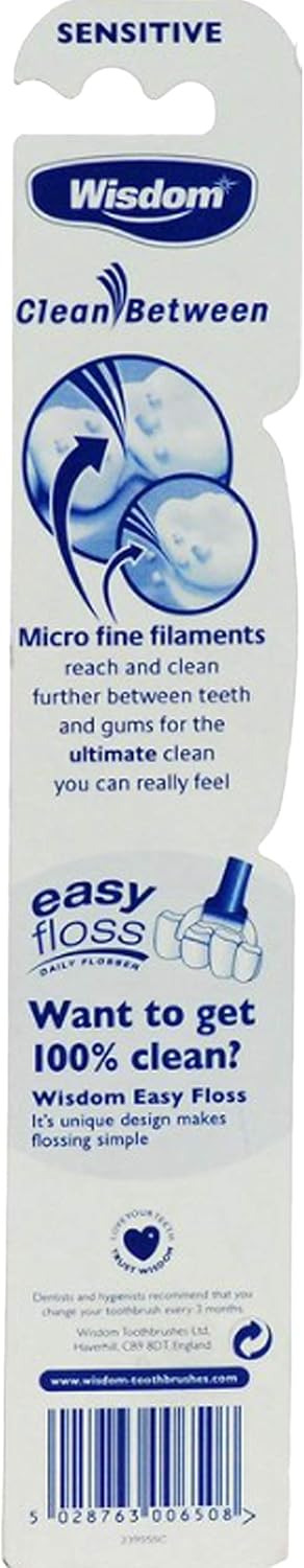 Wisdom Clean Between Sensitive Toothbrush - Pack Of 12