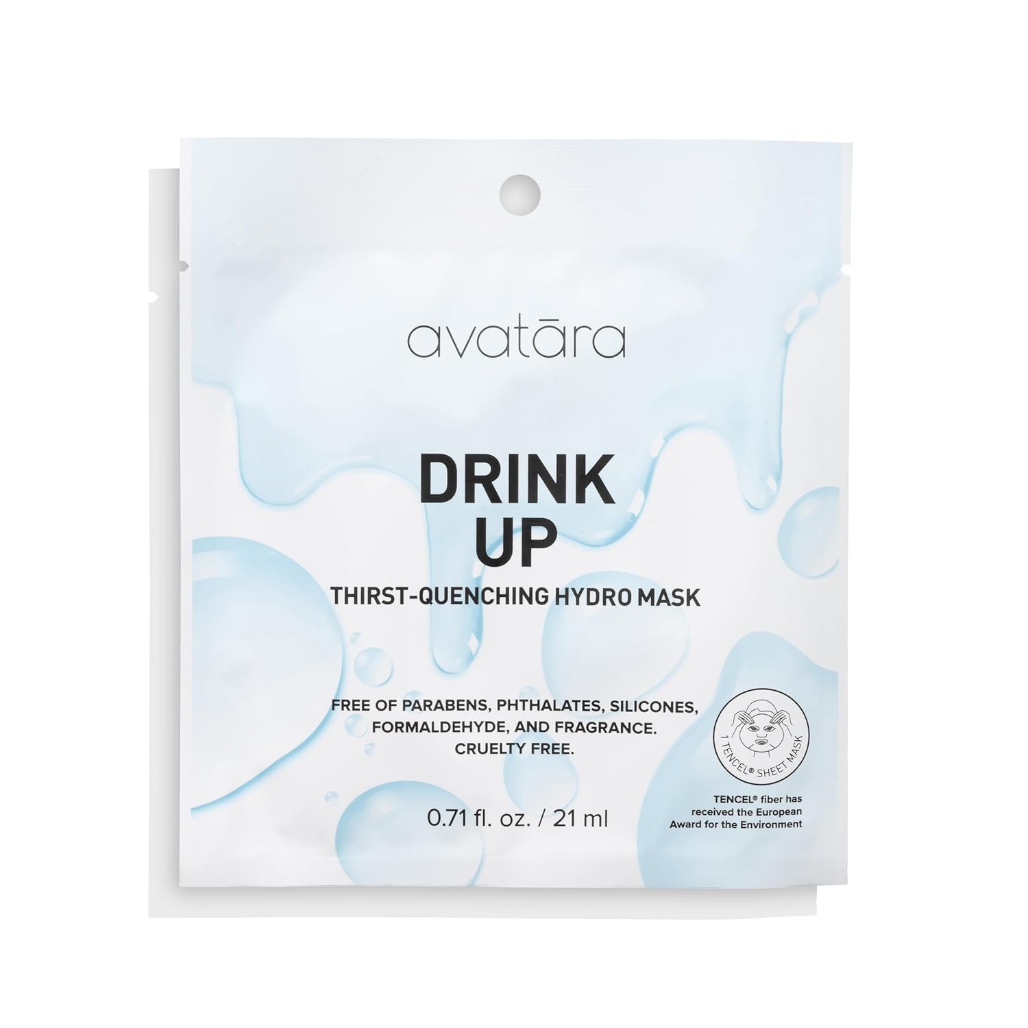 Avatara Drink Up Face Sheet Mask For Dry Skin, 0.71 Fluid Ounce