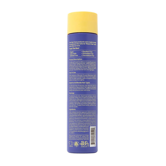 Sun Bum Blonde Conditioner | Uvprotecting And Cruelty Free Color Enhancing And Toning Hair Treatment For Blondes | 10 Oz