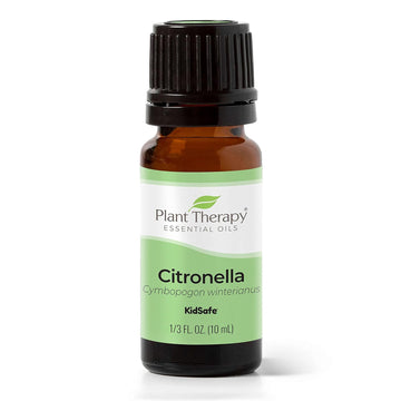 Plant Therapy Citronella Essential Oil 10 Ml (1/3 Oz) 100% Pure, Undiluted, Citronella Oil For Aromatherapy, Diffuser, Candle Making, Skin Care, Outdoors, Therapeutic Grade