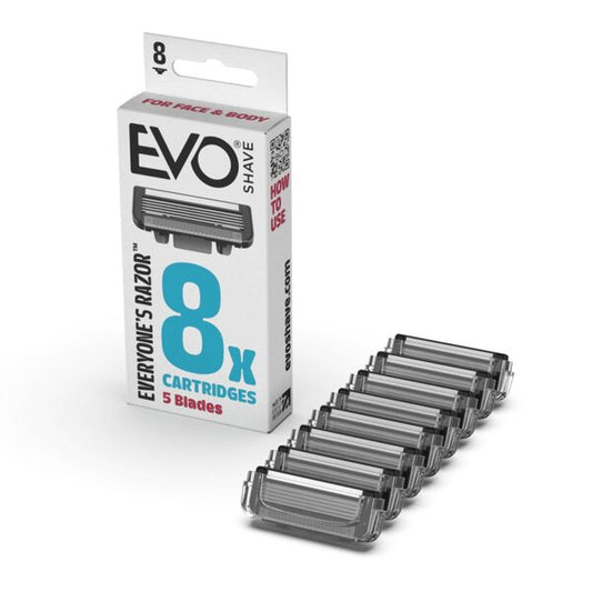 Evoshave Series 3 Five Blade Cartridge Pack (8 Cartridges)