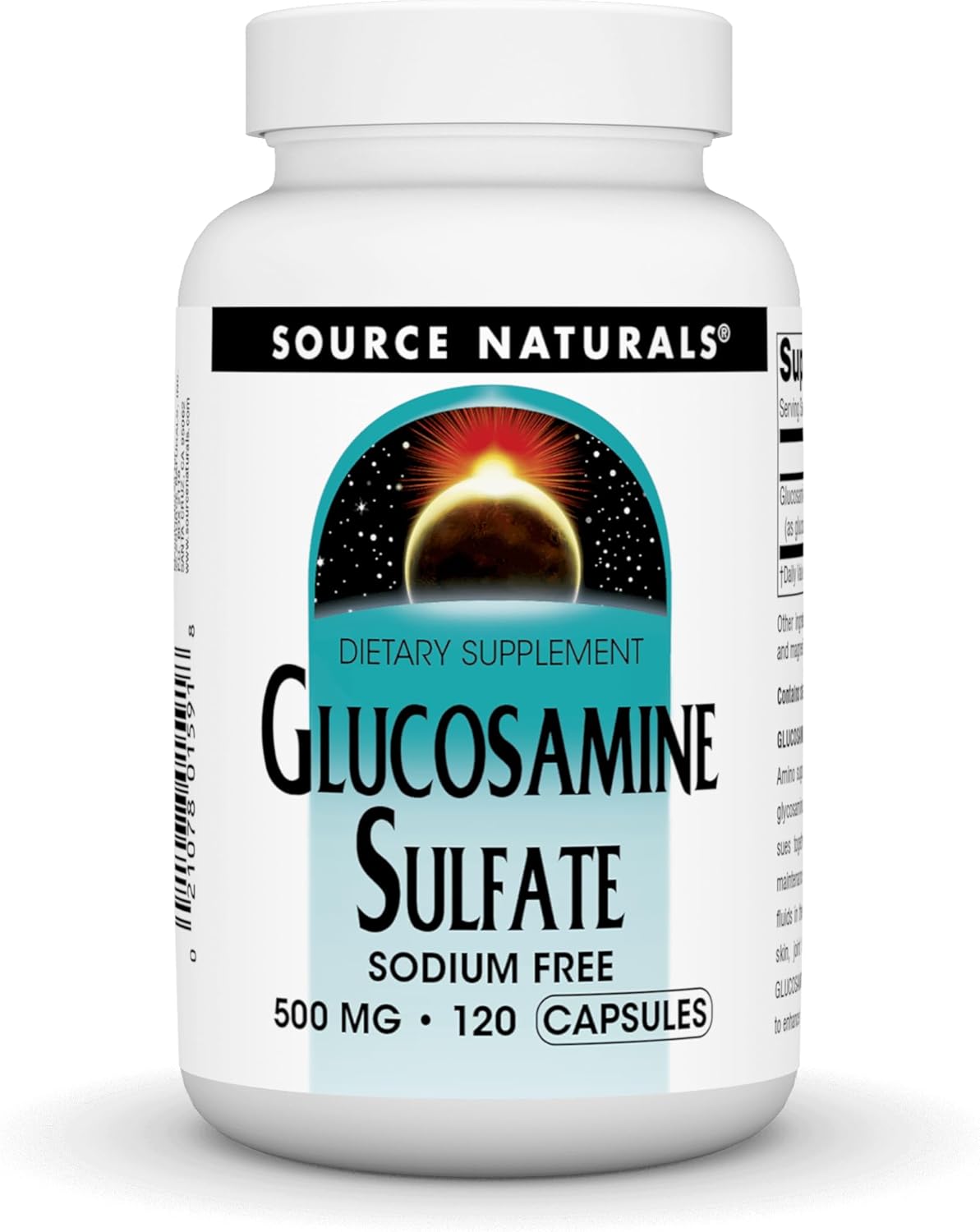 Source Naturals Glucosamine Sulfate, Sodium-Free, For Joint Support, 500 Mg - 120 Capsules