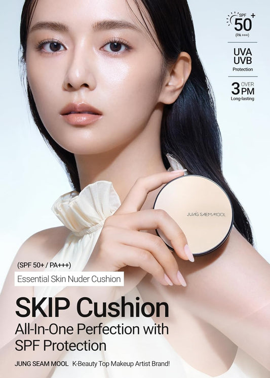 Jungsaemmool Official Essential Skin Nuder Cushion (Fair Light) | Refill Not Included | Natural Finish | Buildable Coverage | Makeup Artist Brand | Cream Foundation