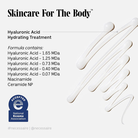 Nécessaire The Body Serum - Hydrating Serum With Hyaluronic Acid, Niacinamide + Ceramides. Dermatologist-Tested. Hypoallergenic. Approved By The National Eczema Association. 150 Ml / 5.1 Fl Oz