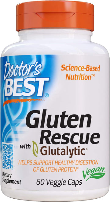 Doctor'S Best Gluten Rescue With Glutalytic, Non-Gmo, Vegan, 60 Count (Pack Of 1)
