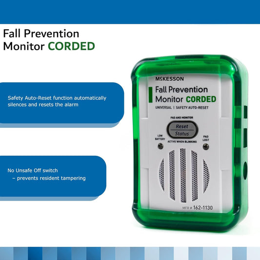 McKesson Fall Prevention Monitor Corded, Universal, Battery Operated, 1 Count
