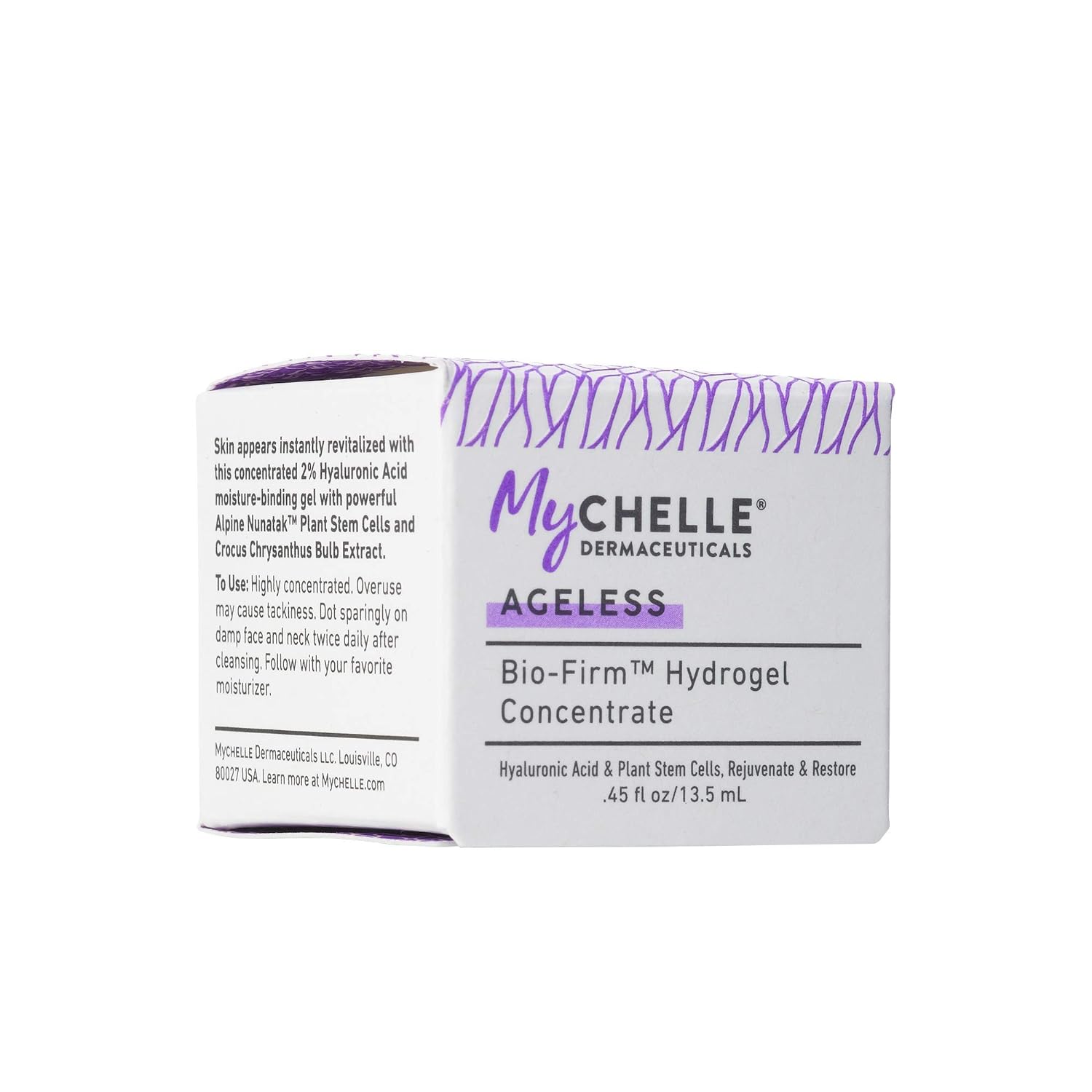 MyCHELLE Dermaceuticals Bio-Firm Hydrogel Concentrate, 0.45 Fl Oz - Formulated with Hyaluronic Acid & Plant Stem Cells to Rejuvenate, Restore & Help Reduce the Appearance of Fine Lines and Wrinkles : Beauty & Personal Care