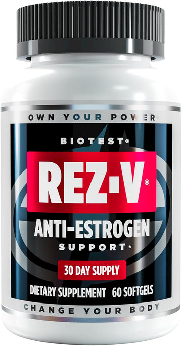 Biotest Rez-V High-Absorption Resveratrol - Anti-Estrogen Support & Cellular Health - 60 Softgels (30 Day Supply)