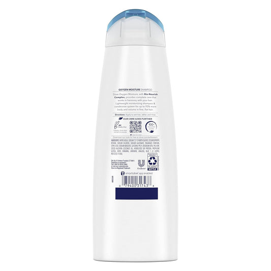 Dove Oxygen Moisture Shampoo 6 Count Volumizes Fine Hair With Bio-Nourish Complex 12 Oz