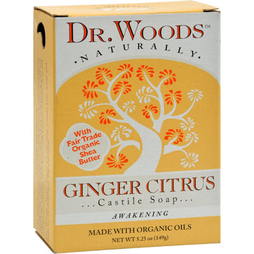 Dr. Woods Ginger Citrus Castile Bar Soap, Og3, : Bath Soaps : Beauty & Personal Care