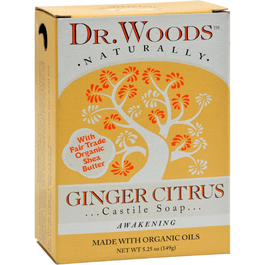 Dr. Woods Ginger Citrus Castile Bar Soap, Og3, : Bath Soaps : Beauty & Personal Care