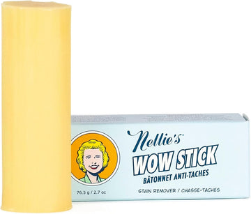 Nellie's Wow Stick - Stain Remover for Fabrics & Clothes - Cleans Grass, Makeup, Wine, Grease, Coffee, Blood for Laundry - Plant-Based (2.7 oz)