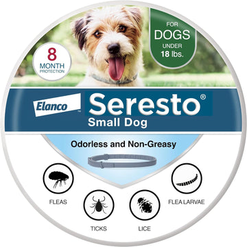 Seresto Small Dog Vet-Recommended Flea & Tick Treatment & Prevention Collar For Dogs Under 18 Lbs. | 8 Months Protection