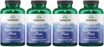 Swanson Prostate Plus - Natural Supplement For Men Promoting Healthy Urinary Tract Flow '&' Frequency -Supporting Overall Prostate Health - (180 Veggie Capsules) 4 Pack