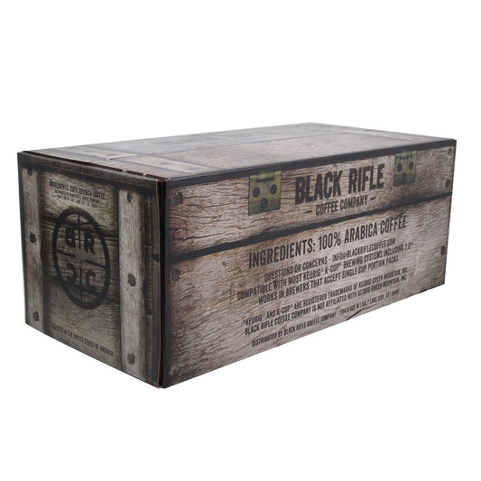 Black Rifle Coffee Company Supply Drop Variety Pack, With Silencer Smooth, Ak Espresso, Just Black, And Beyond Black Blends, 96 Coffee Pods